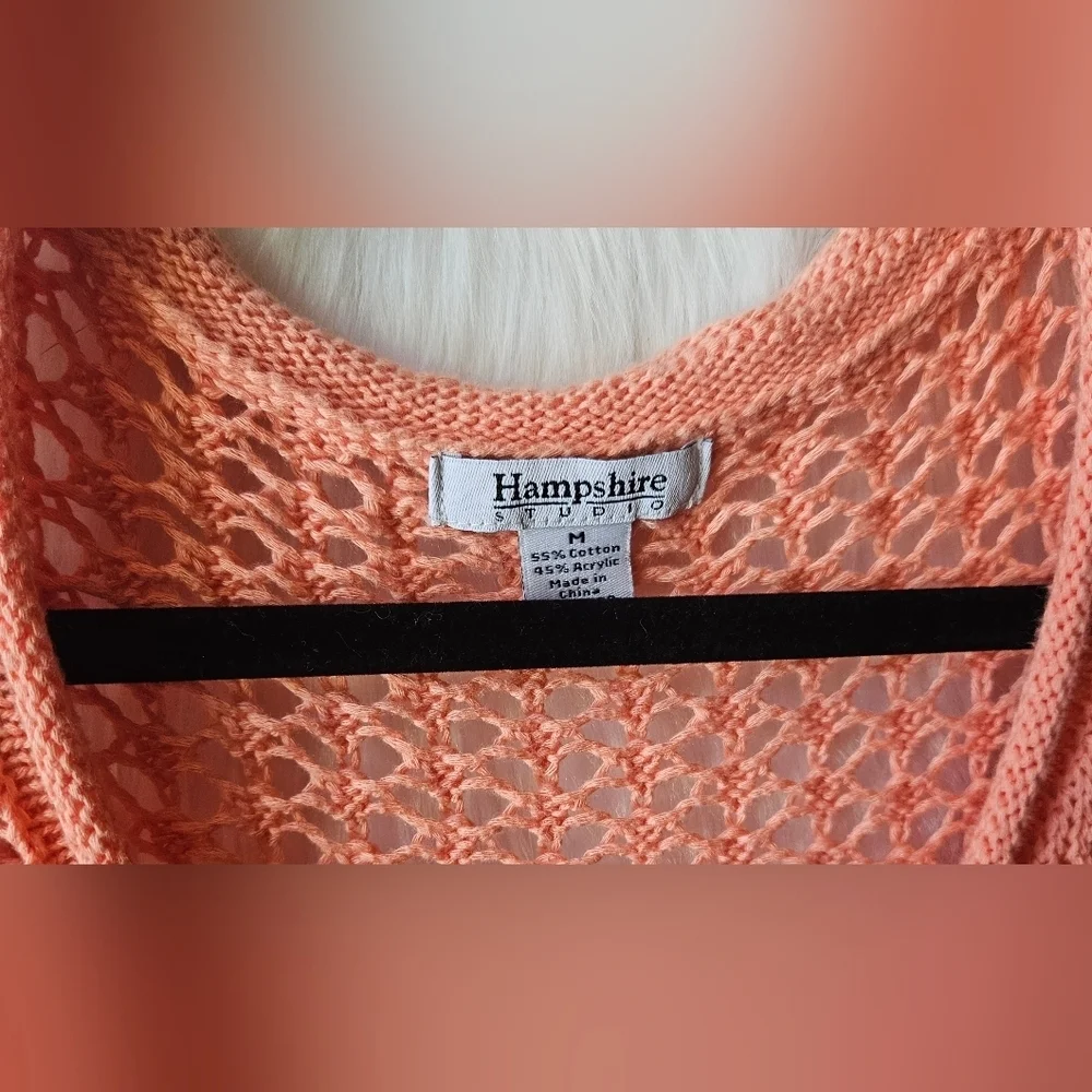 Hampshire Studio Vintage Extra Long Crochet Sweater - Picture 5 of 6